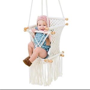 Hanging baby swing. Hammock chair for infant- square